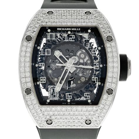 richard mille automatic white gold skeleton dial rm010 - pre-owned|richard mille rm010 price.